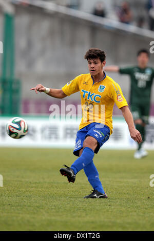 Kyoto, Japon. © Aflo Co.,Ltd 16 Mar, 2014. (35) SC Tochigi Football/soccer : 2014 J.League Division 2 match entre Kyoto Sanga F.C. 0-0 SC Tochigi au stade Nishikyogoku Stadium à Kyoto, au Japon. Credit : AFLO Co. Ltd ./Alamy Live News Banque D'Images