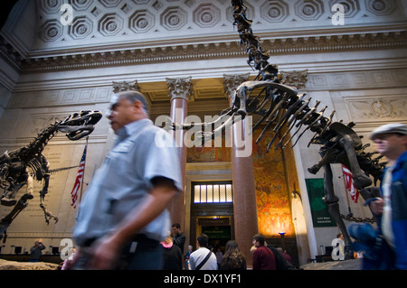 American Museum of Natural History. Central Park West et 79th Street . Les zones qui attirent l'attention sont les trois chambres Banque D'Images