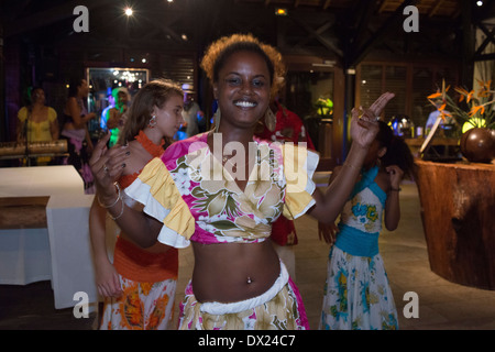 Danses traditionnelles de l'île de la réunion. Un aspect à noter sont ses danses, et le traditionnel Sega, ou des variations Banque D'Images