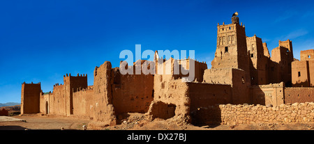 La Kasbah de Glaoui du Tamedaght dans la vallée de l'Ounilla, Maroc Banque D'Images