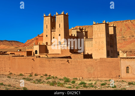 La Kasbah de Glaoui du Tamedaght dans la vallée de l'Ounilla, Maroc Banque D'Images