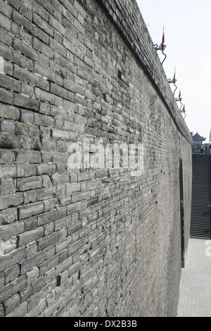 Le centre-ville de Xian, donnant sur le mur de la ville Banque D'Images