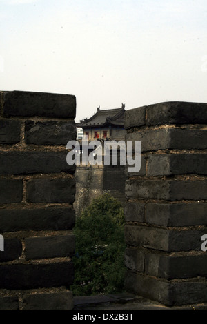 Le centre-ville de Xian, donnant sur le mur de la ville Banque D'Images