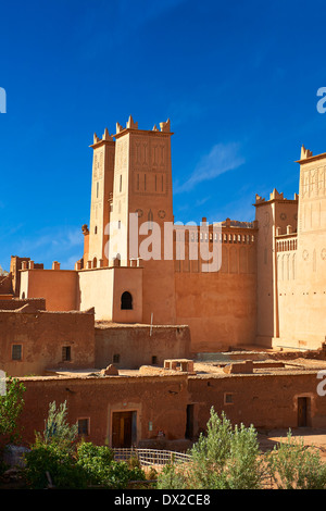 La Kasbah de Glaoui du Tamedaght dans la vallée de l'Ounilla, Maroc Banque D'Images