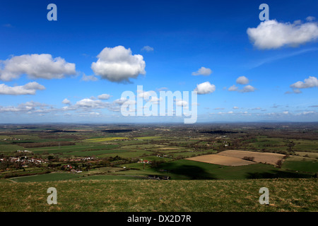 Ditchling Beacon beauty spot, Parc National des South Downs, comté de Sussex, England, UK Banque D'Images