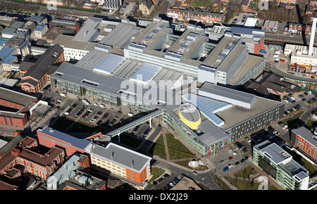 Vue aérienne de Manchester Royal Infirmary hospital Banque D'Images