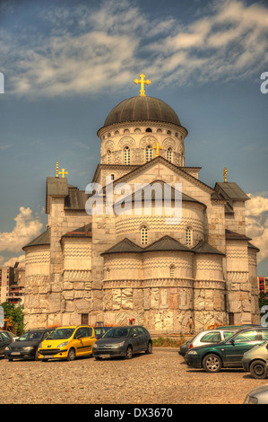 Eglise orthodoxe de la résurrection du Christ à Podgorica, Monténégro Banque D'Images