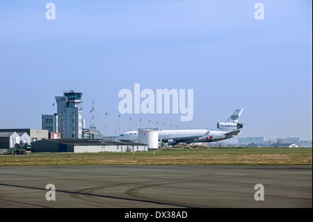 L'Aéroport International d'Ostende-bruges / Internationale Luchthaven, Bruges-ostende à Belgique Banque D'Images