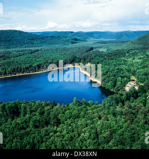 Vue aérienne de Hanau dans le lac des Vosges Moselle Lorraine France Banque D'Images