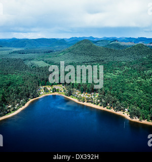 Vue aérienne de Hanau dans le lac des Vosges Moselle Lorraine France Banque D'Images