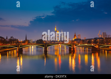 Nuit à Francfort Banque D'Images