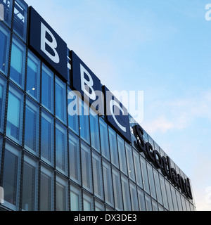 La BBC Scotland building à Glasgow, en Écosse. Le producteur de télévision et de radio dont le siège central est à quai du Pacifique. Banque D'Images