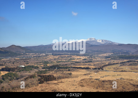 Montagne, vue de Hanla SaeByeol cône volcanique dans l'île de Jeju Banque D'Images