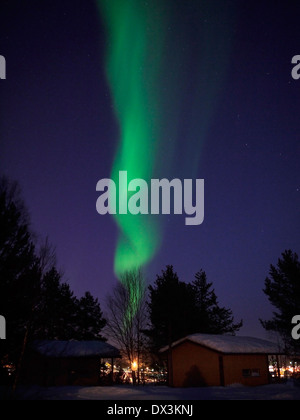 Northern Lights, aurora borealis, à Karasjok, Finnmark, Norvège Banque D'Images