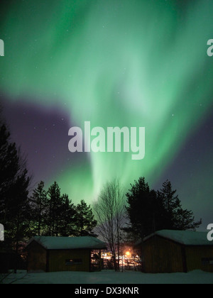 Northern Lights, aurora borealis, à Karasjok, Finnmark, Norvège Banque D'Images