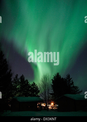 Northern Lights, aurora borealis, à Karasjok, Finnmark, Norvège Banque D'Images