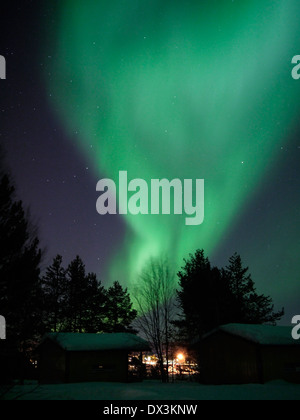 Northern Lights, aurora borealis, à Karasjok, Finnmark, Norvège Banque D'Images