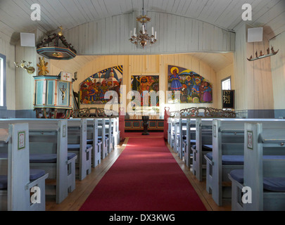 Église de jukkasjärvi, Norrbottens Län, Laponie, Suède Banque D'Images