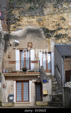 Troglodyte troglodyte appelé home à Amboise, Banque D'Images