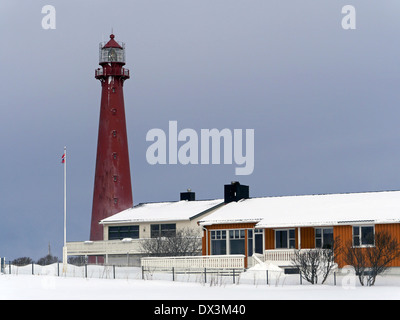 Andenes fyr, phare de andenes, d'Andøya, vesterålen sans petrole, Nordland, Norvège Banque D'Images