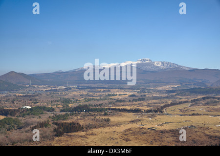 Montagne, vue de Hanla SaeByeol cône volcanique dans l'île de Jeju Banque D'Images