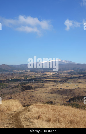 Montagne, vue de Hanla SaeByeol cône volcanique dans l'île de Jeju Banque D'Images