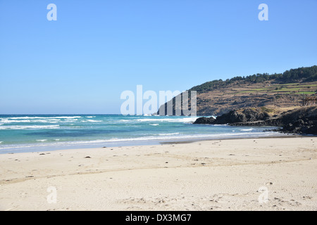 Voir d'Seoubong d'HamDeok beach de l'île de Jeju Banque D'Images