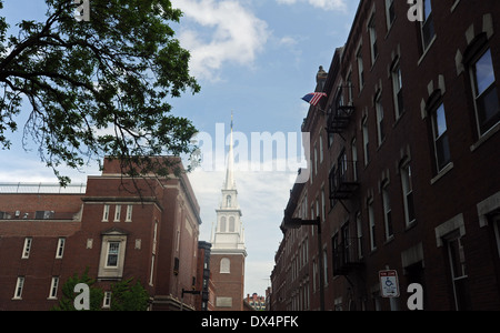 La vieille église du Nord à Boston, MA, USA. Banque D'Images