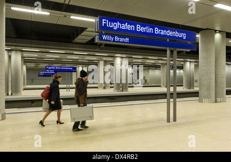 Gare Aéroport Berlin Brandenburg BER Banque D'Images