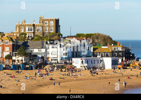 Plage Avec Bleak House Broadstairs Banque D'Images