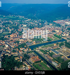 Vue aérienne de la ville de Saverne Alsace France Banque D'Images