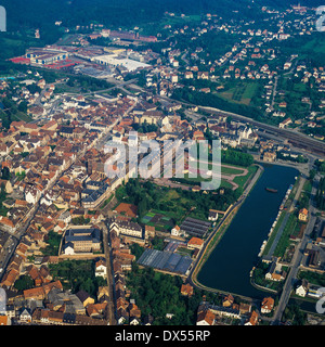 Vue aérienne de la ville de Saverne Alsace France Banque D'Images