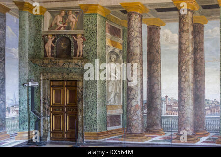 Perspectives' Hall, villa Farnesina, Rome, Latium, Italie Banque D'Images