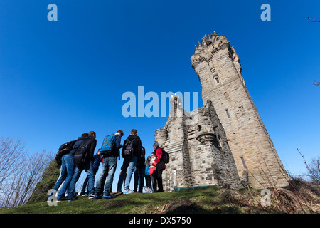 Le Monument National à Wallace sur Abbey Craig, près de Stirling, Écosse Banque D'Images
