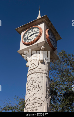 Garder l'horloge du centenaire de la gare Union, Tampa, Tampa, FL, USA Banque D'Images