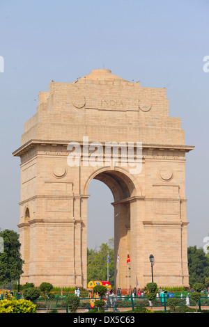 La porte de l'Inde est un monument national de l'Inde. Situé au coeur de New Delhi. Banque D'Images