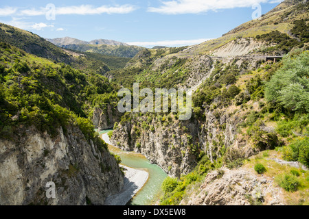 La gorge de la rivière Waimakariri, Nouvelle-Zélande route du fer par transalpine Arthur's Pass National Park Banque D'Images