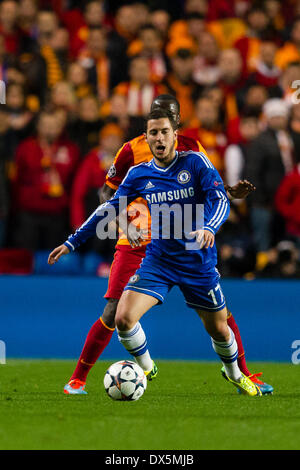 Londres, Royaume-Uni. 18 Mar, 2014. Chelsea's Eden HAZARD en action au cours de la deuxième étape de la Ligue des Champions Tour de 16 match entre Chelsea et Galatasaray de Stamford Bridge. Credit : Action Plus Sport/Alamy Live News Banque D'Images