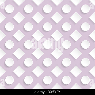 Modèle élégant design avec fond mauve et blanc de formes Banque D'Images