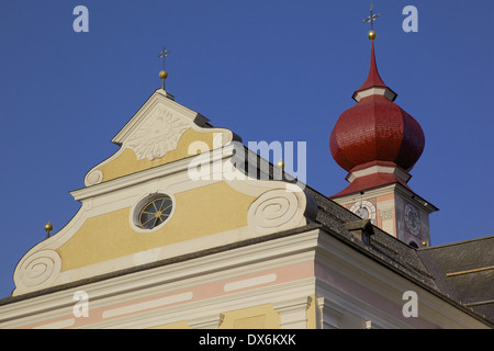 L'Europe, Italie, Dolomites italiennes, la Province de Bolzano, vallée de Gardena, Ortisei, 'big' Church Banque D'Images