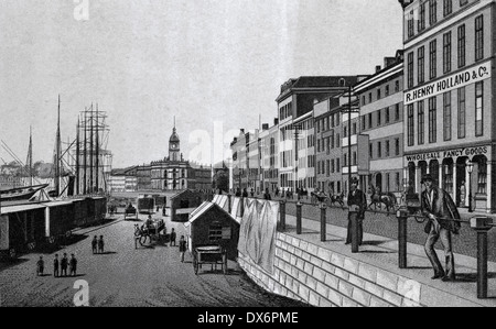 Vers 1885 Vue de la Royal Insurance building à Montréal, Québec, Canada. À partir d'un album souvenir ancien en utilisant les Glaser/Frey processus lithographiques. Banque D'Images