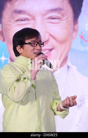 Beijing, Chine. Mar 17, 2014. Jackie Chan à la conférence de presse à Beijing, Chine, le lundi 17 mars, 2014. Credit : TopPhoto/Alamy Live News Banque D'Images