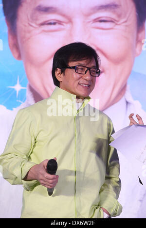 Beijing, Chine. Mar 17, 2014. Jackie Chan à la conférence de presse à Beijing, Chine, le lundi 17 mars, 2014. Credit : TopPhoto/Alamy Live News Banque D'Images