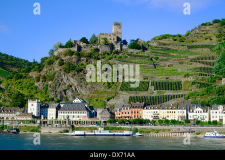 Château Gutenfels Kaub Vallée du Rhin Allemagne Europe Vignobles VIGNOBLES DE CROISIÈRE Banque D'Images