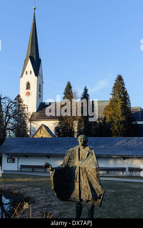 Église catholique Saint Johann Baptist à Oberstdorf, Allgäu, Bavière, Allemagne Banque D'Images