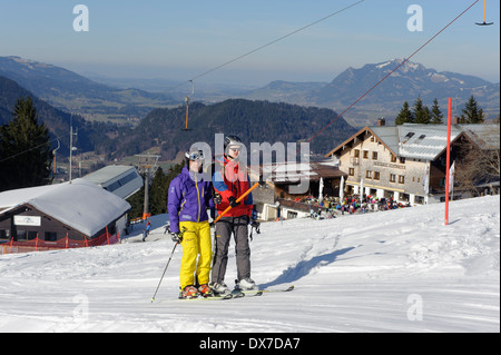 Téléski sur Mt. Sellereck près d'Oberstdorf Allgäu, Bavière, Allemagne Banque D'Images