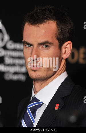 Andy Murray Barclays ATP World Tour Finals gala tenu à la Royal Courts of Justice - Arrivées. Londres, Angleterre - 03.11.12 Feat Banque D'Images