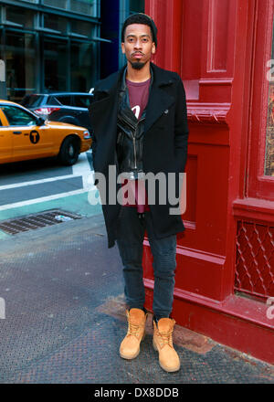 Kendahl Brown capturé sur la rue, dans la ville de New York - 15 mars 2014 - Photo : Manhattan piste/Charles Eshelman/photo alliance Banque D'Images