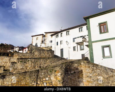 Puerto Viejo, maisons à Algorta, Getxo, Pays Basque, Espagne Banque D'Images