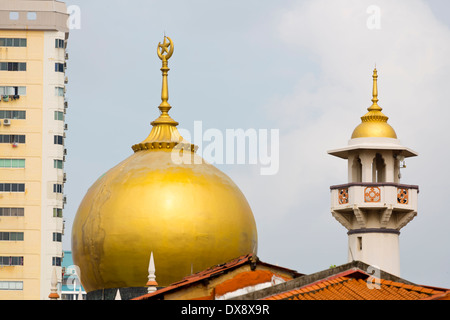 La coupole de la mosquée La Mosquée Sultan à Singapour Banque D'Images